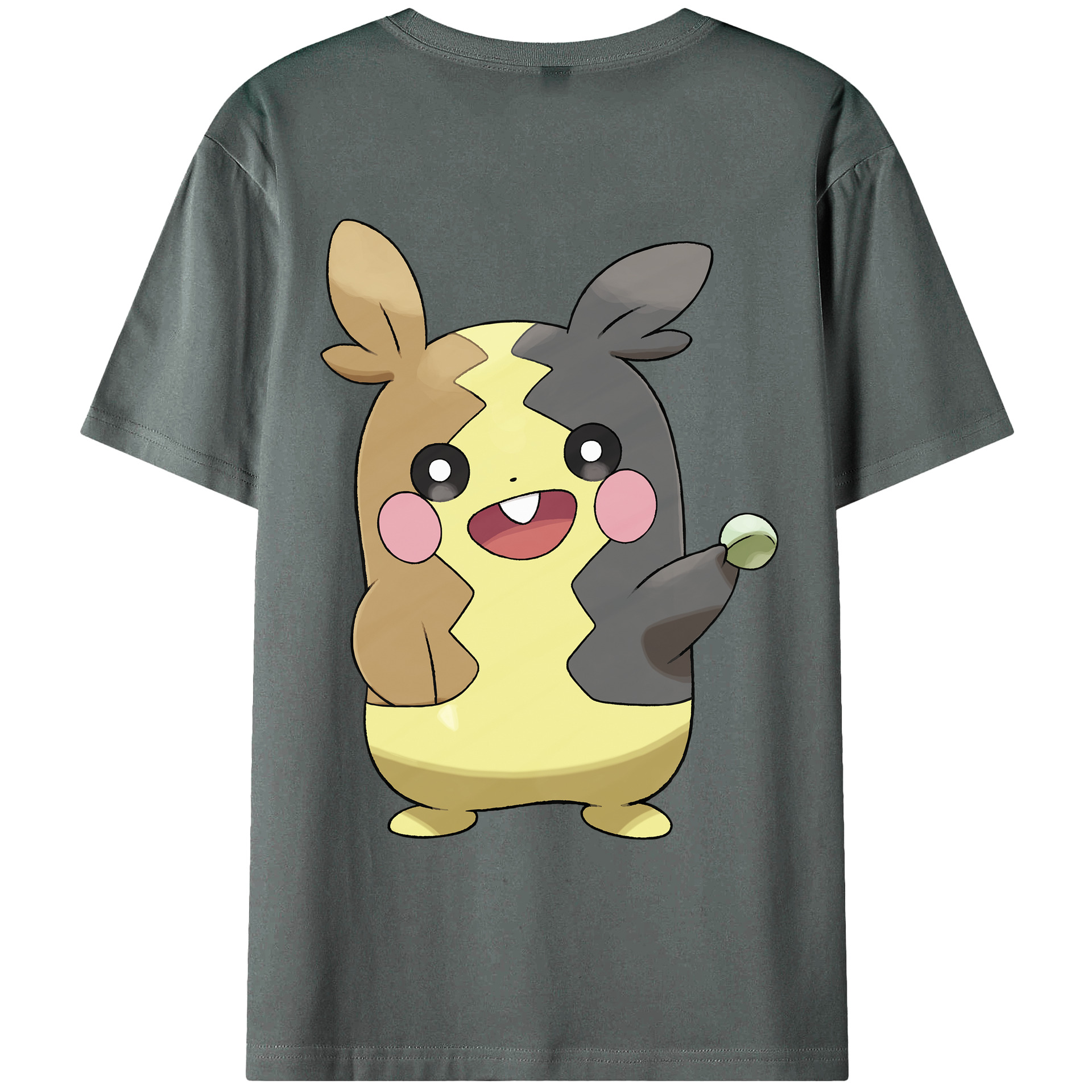 （画像用） ポケットモンスター Pokémon 綿100％ メンズ半袖Tシャツ（バックプリント） 通気性